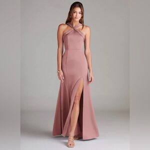 AZAZIE Rue Halter A-Line Dress, Perfect for Prom!